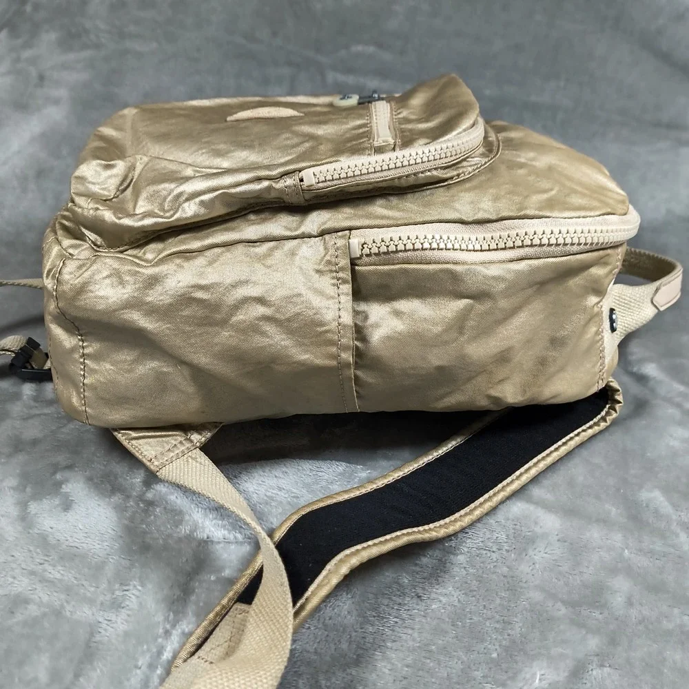 Kipling Seoul Backpack Gold Laptop Sleeve Travel School Bag Commuter